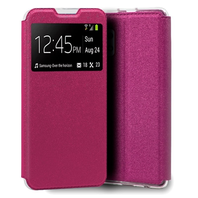 Funda con Tapa y Ventana para Samsung Galaxy A32 5G rosa