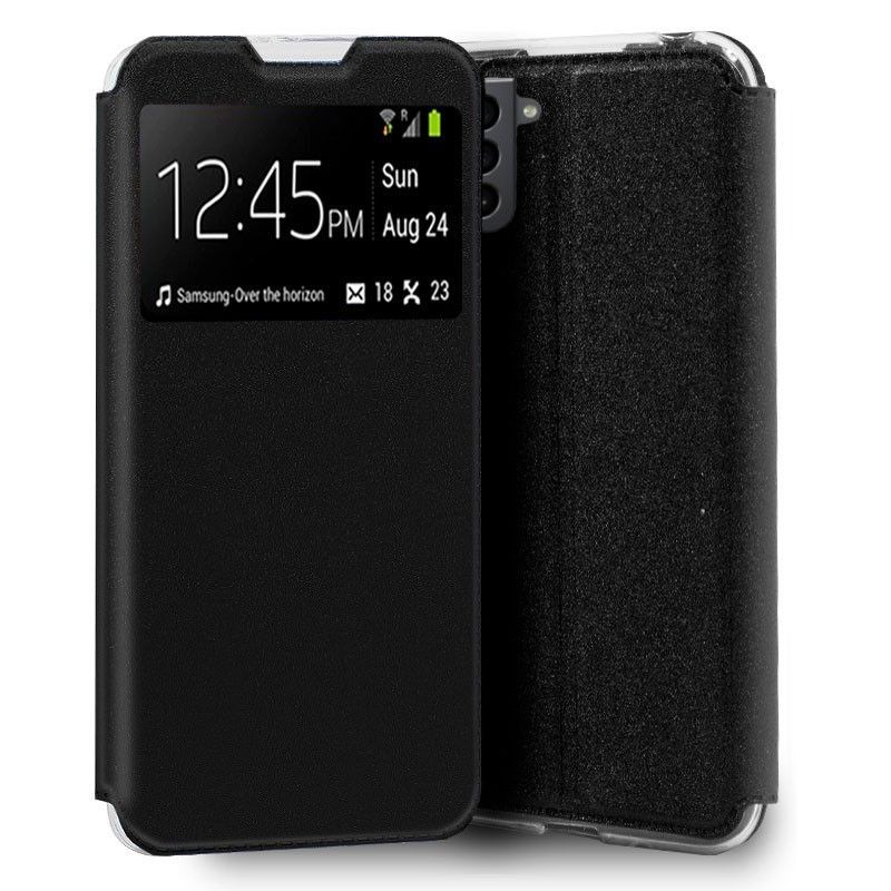 Funda con Tapa y Ventana para Samsung Galaxy S21 negro