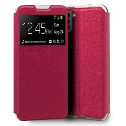Funda con Tapa y Ventana para Samsung Galaxy S21 rosa