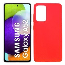 Funda roja para Samsung Galaxy A52 / A52 5G de silicona