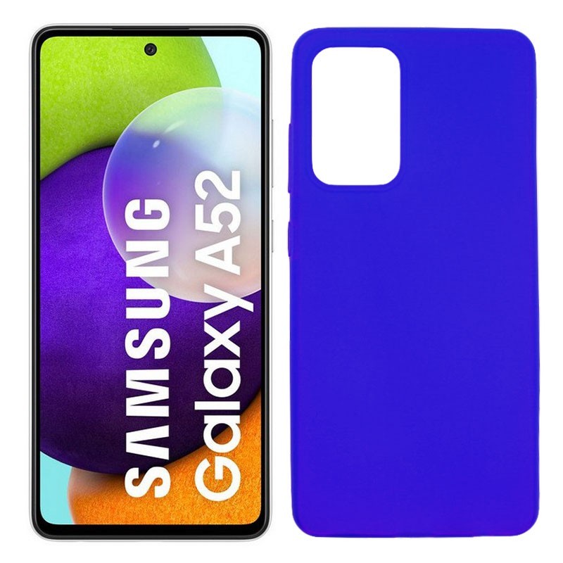 Funda azul para Samsung Galaxy A52 / A52 5G de silicona
