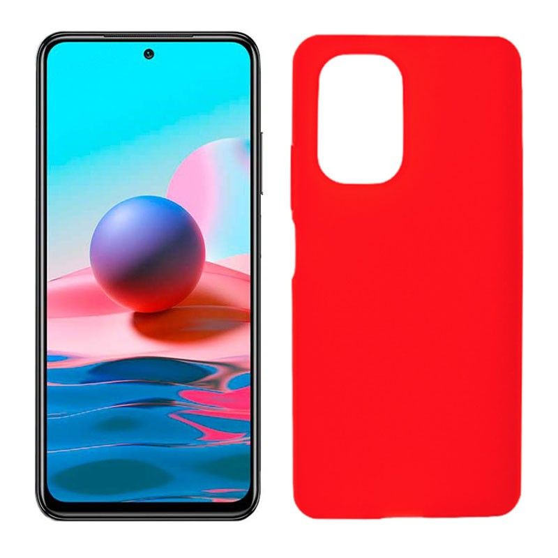 Funda roja para Xiaomi Redmi Note 10 de silicona