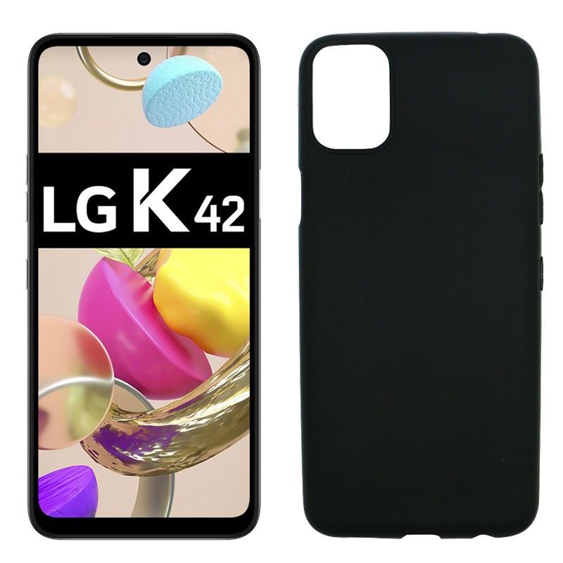 Funda negra para LG K42 de silicona