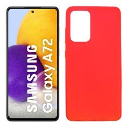 Funda roja para Samsung Galaxy A72 5G de silicona