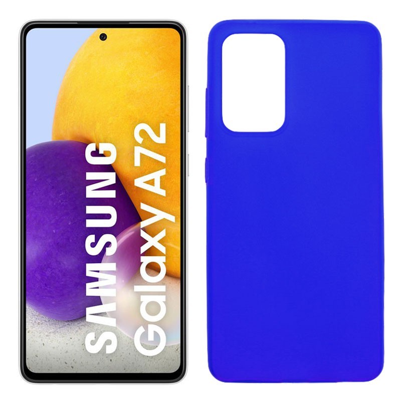 Funda azul para Samsung Galaxy A72 5G de silicona