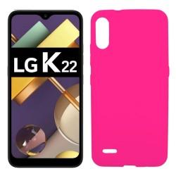 Funda rosa para LG K22 de silicona