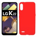 Funda roja para LG K22 de silicona
