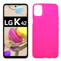 Funda rosa para LG K42 de silicona