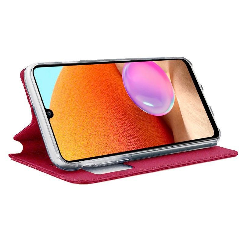 Funda con Tapa y Ventana para Samsung Galaxy A32 4G rosa