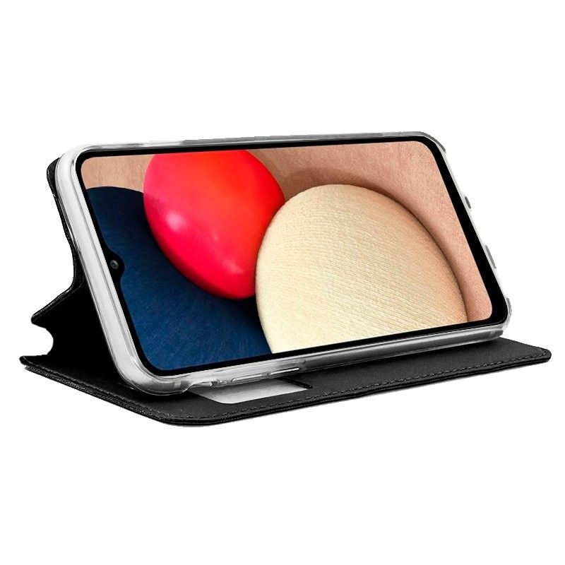 Funda con Tapa y Ventana para Samsung Galaxy A02S negro