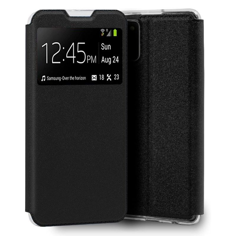 Funda con Tapa y Ventana para Samsung Galaxy A02S negro