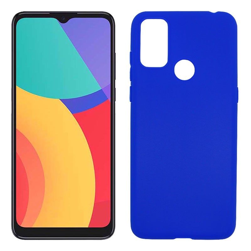 Funda de silicona azul para Alcatel 1S 2021