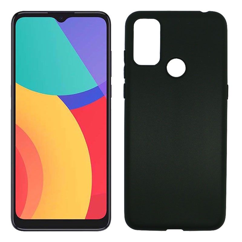 Funda negra para Alcatel 1S 2021 / 3L 2021 de silicona