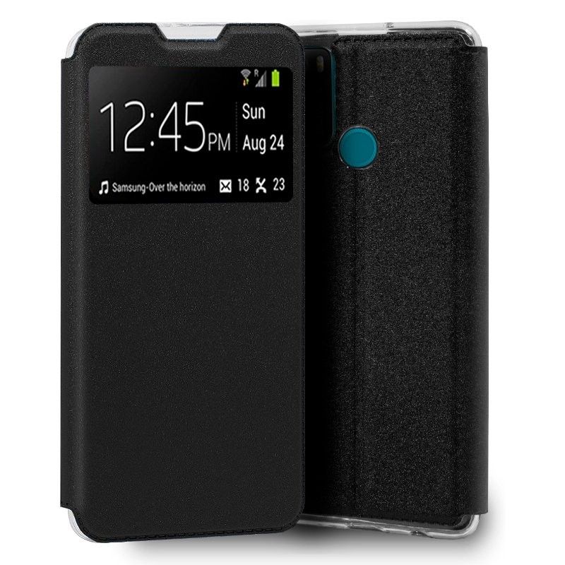 Funda con Tapa y Ventana para Alcatel 1S 2021 / 3L 2021 Negro