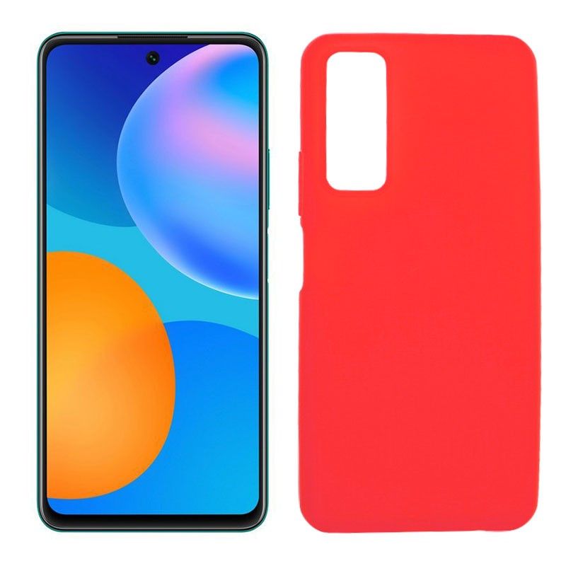 Funda roja de silicona para Huawei P Smart 2021