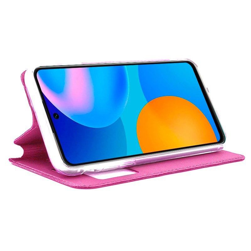 Funda con tapa y ventana para Huawei P Smart 2021 Rosa