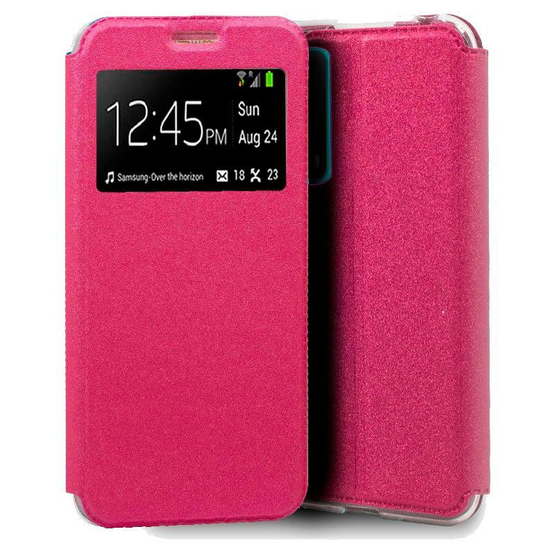 Funda con tapa y ventana para Huawei P Smart 2021 Rosa