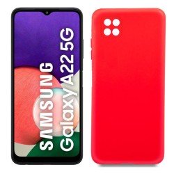 Funda roja para Samsung Galaxy A22 5G de silicona