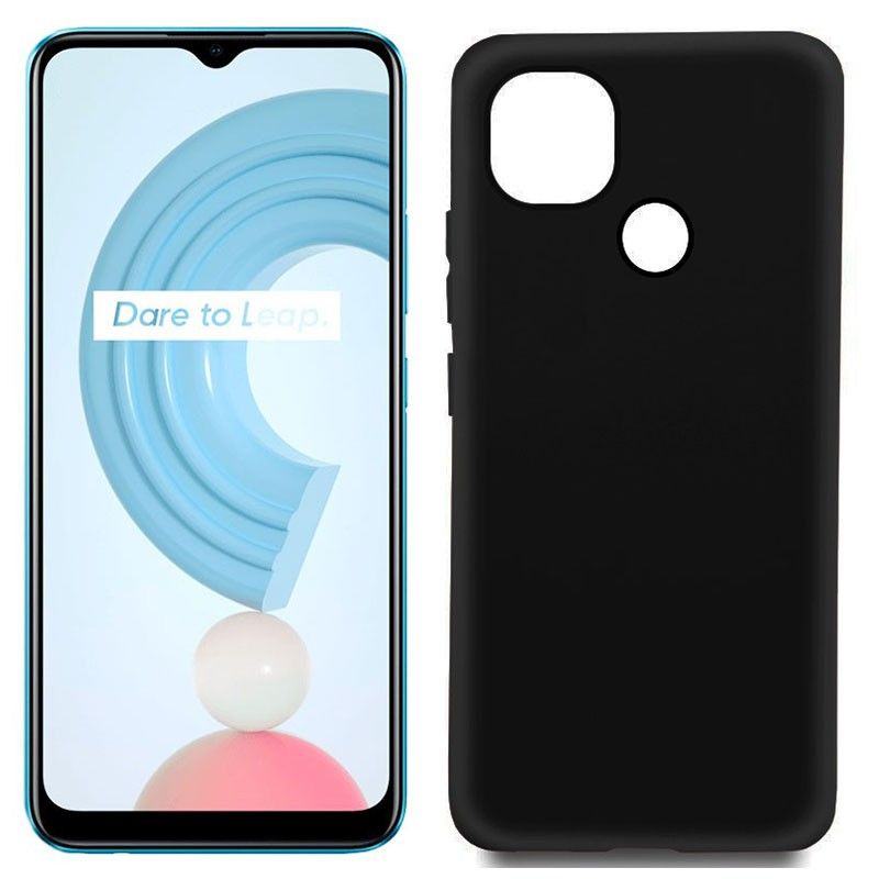Funda negra para Realme C21 de Silicona