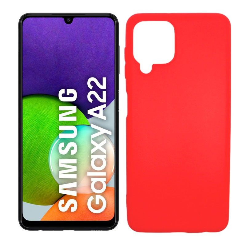 Funda roja para Samsung Galaxy A22 4G de silicona