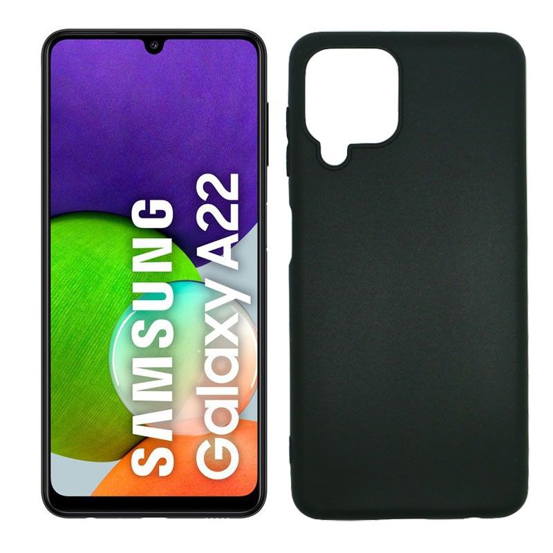 Funda negra para Samsung Galaxy A22 4G de silicona