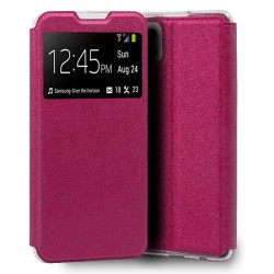 Funda con Tapa y Ventana para Samsung Galaxy A22 4G rosa