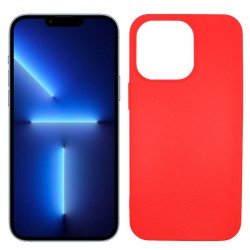 Funda roja para iPhone 13 Pro Max de silicona