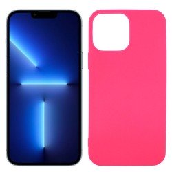 Funda rosa para iPhone 13 Max de silicona