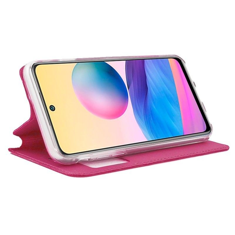Funda con Tapa y Ventana para Xiaomi Redmi Note 10 5G rosa
