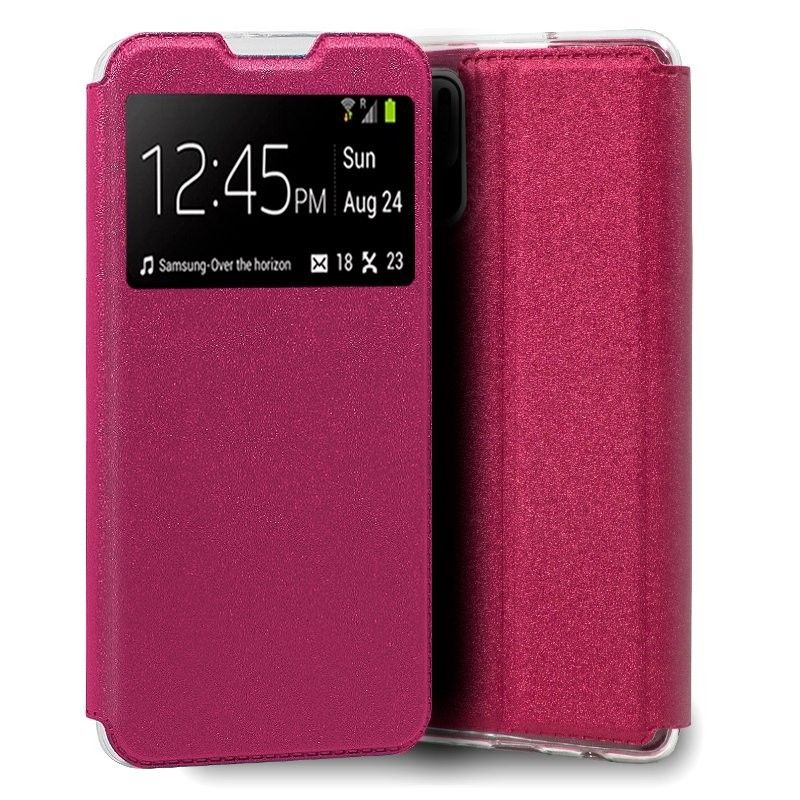 Funda con Tapa y Ventana para Xiaomi Redmi Note 10 5G rosa
