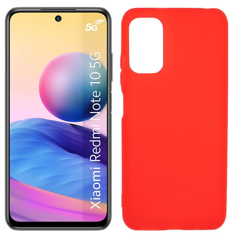 Funda roja para Xiaomi Redmi Note 10 5G de silicona