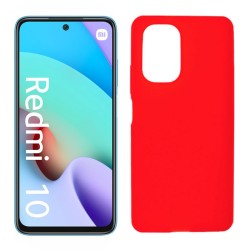 Funda roja para Xiaomi Redmi 10 de silicona