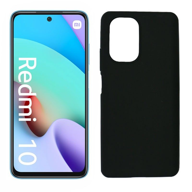Funda negra para Xiaomi Redmi 10 de silicona