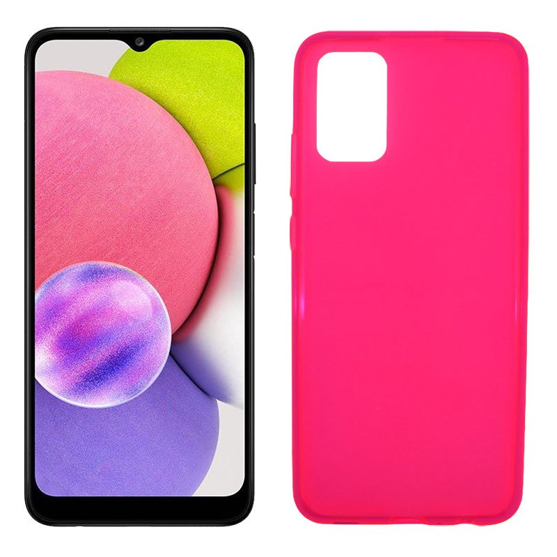 Funda rosa para Samsung Galaxy A03S de silicona
