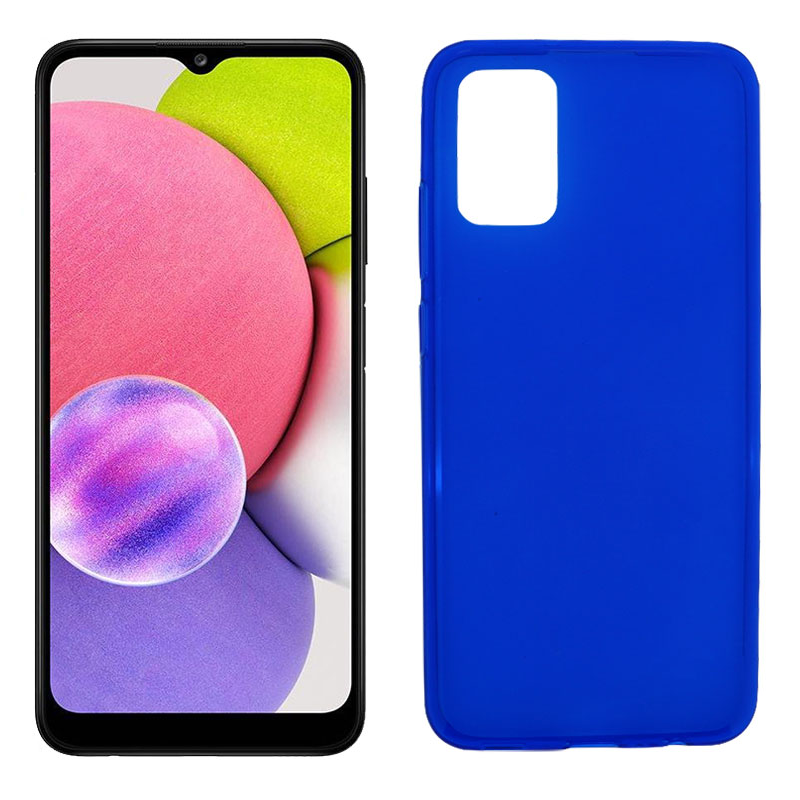 Funda azul para Samsung Galaxy A03S de silicona