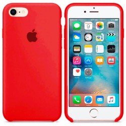 Funda de Silicona suave con logo para Apple iPhone 7 / 8 Rojo