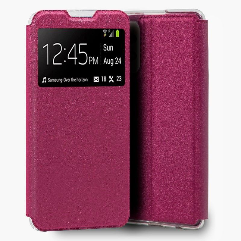 Funda con tapa y ventana para ZTE Blade A71 Rosa
