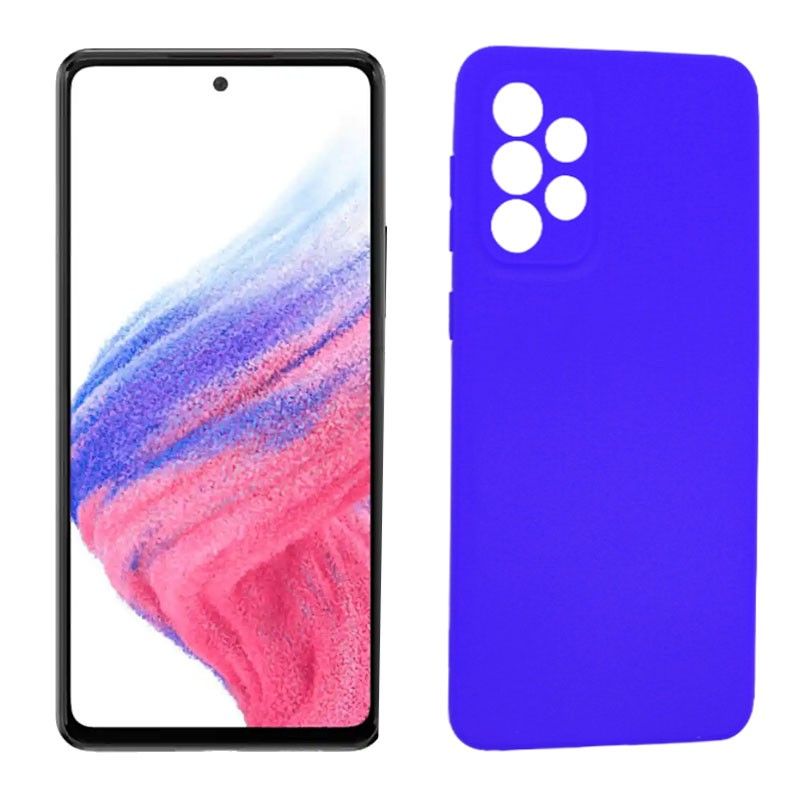 Funda azul para Samsung Galaxy A53 5G de silicona