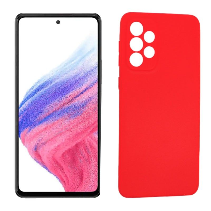 Funda roja para Samsung Galaxy A53 5G de silicona