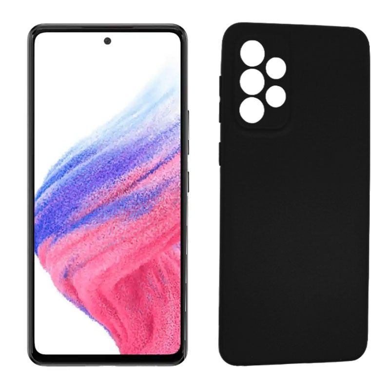 Funda negra para Samsung Galaxy A53 5G de silicona