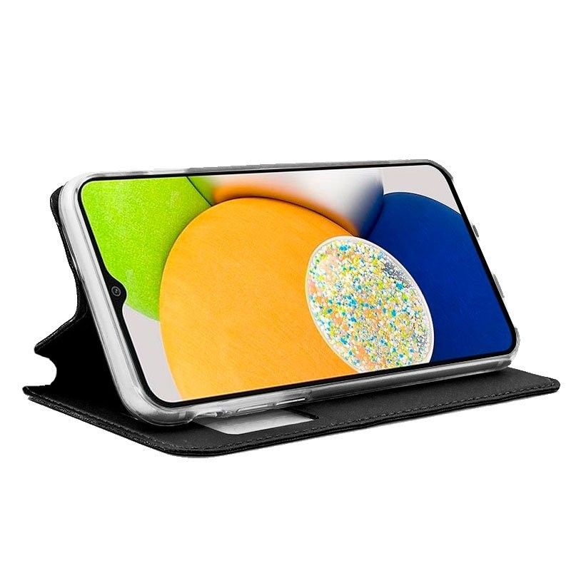 Funda con Tapa y Ventana para Samsung Galaxy A03 negro
