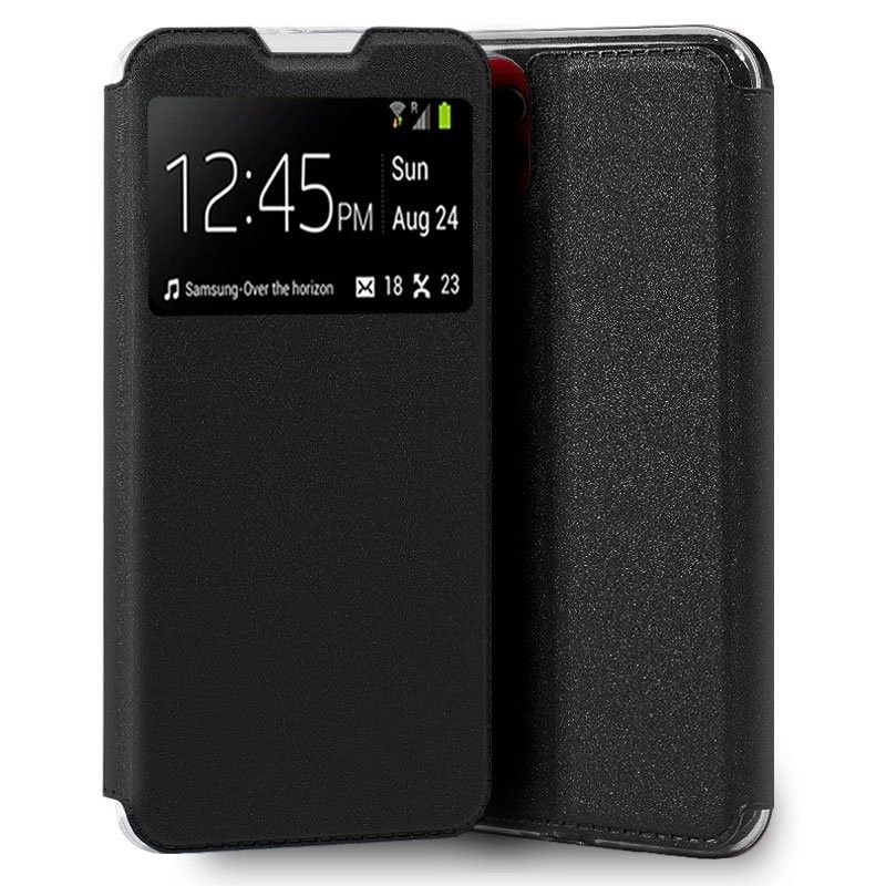 Funda con Tapa y Ventana para Samsung Galaxy A03 negro
