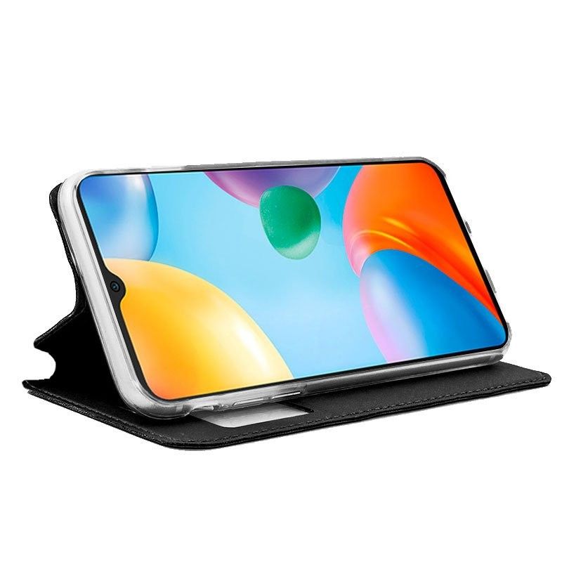 Funda con Tapa y Ventana para Xiaomi Redmi 10C negro