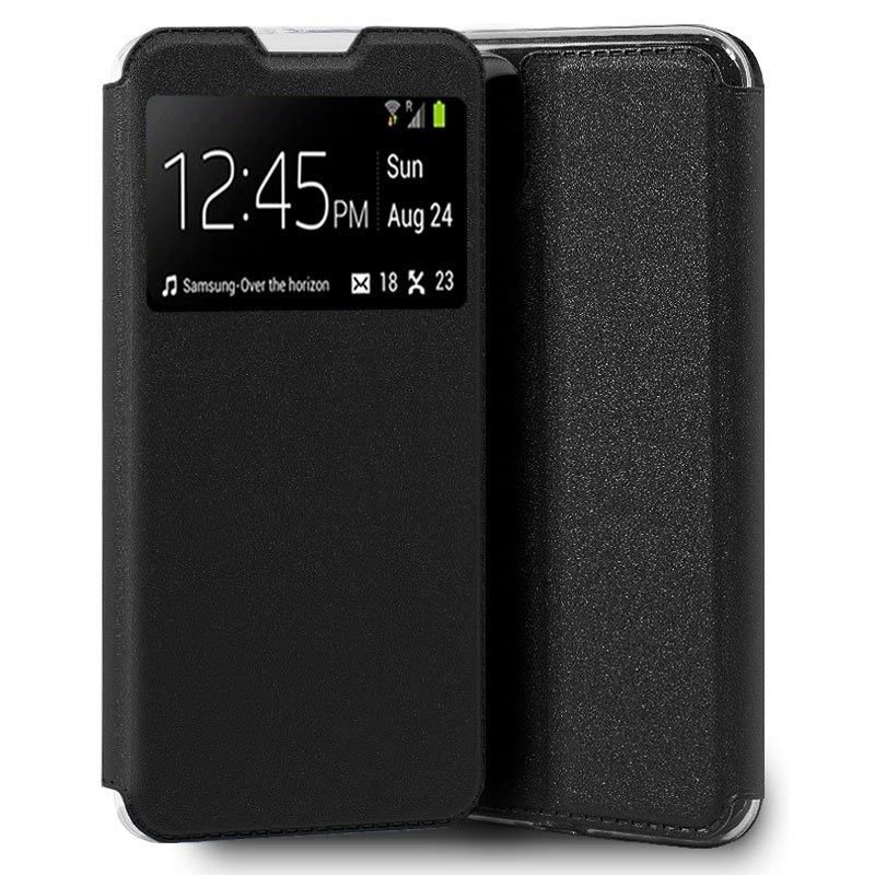 Funda con Tapa y Ventana para Xiaomi Redmi 10C negro