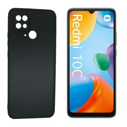 Funda negra para Xiaomi Redmi 10C de silicona