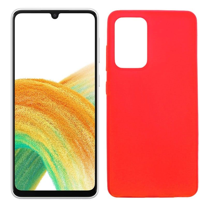 Funda roja para Samsung Galaxy A33 5G de silicona