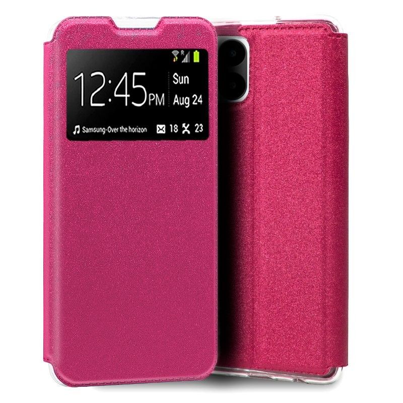 Funda con Tapa y Ventana rosa para Xiaomi Redmi A1