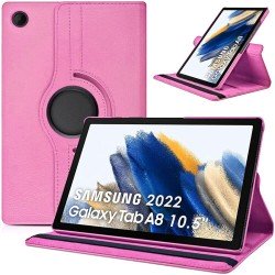 Funda con tapa Giratoria 360 para Samsung Galaxy Tab A8 10.5 Rosa