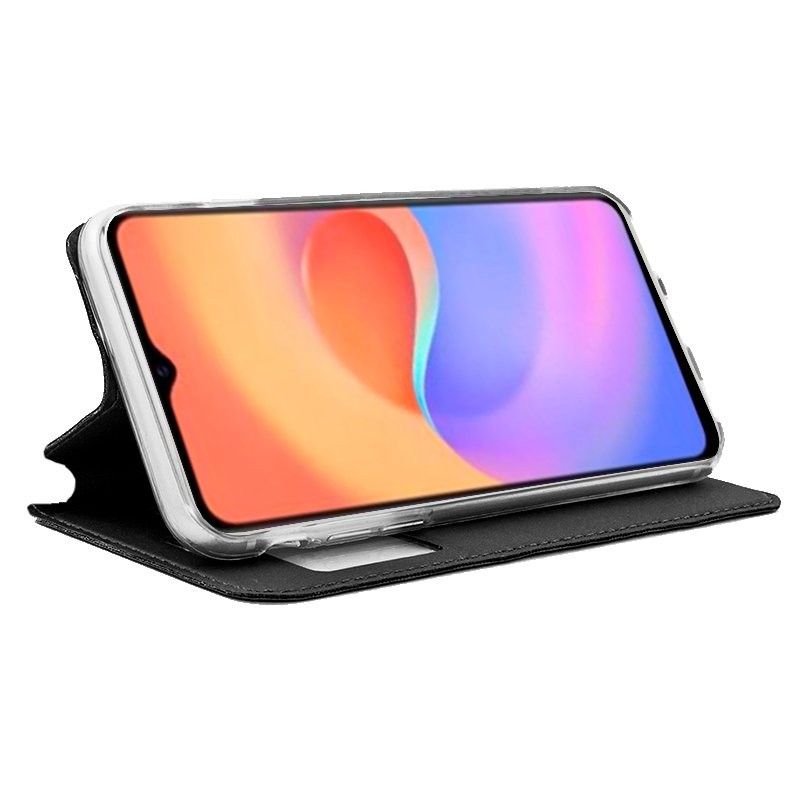 Funda con tapa y ventana para ZTE Blade A52 Negro