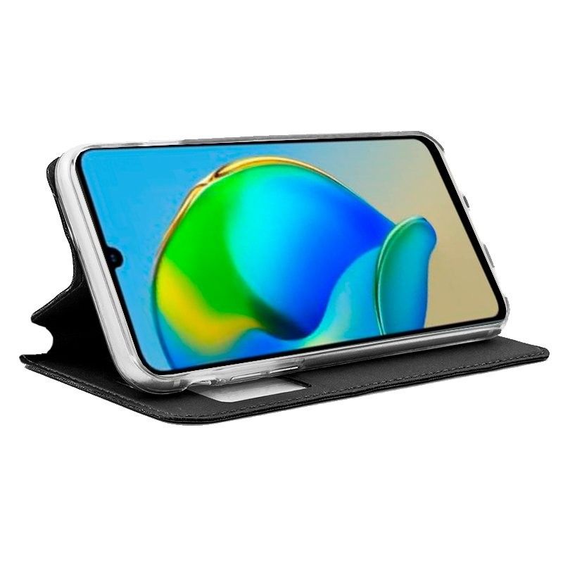 Funda con tapa y ventana para ZTE Blade A72 / V40 Vita Negro